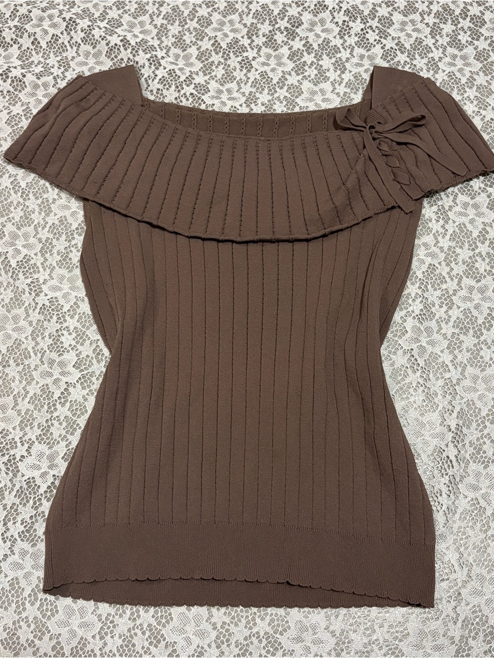 j fashion soft brown off the shoulder